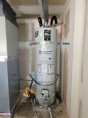 Gas water heater install