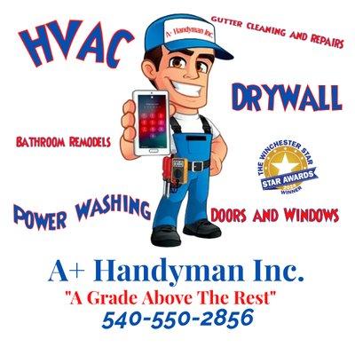 For HVAC to Bathroom/Kitchen Remodels, Int./Ext. Painting, Power Washing, Doors & Windows, Carpentry, Decks and more call A+ Handyman!