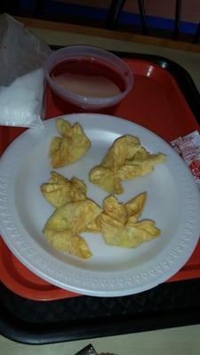 Cheese wontons w/ sweet and sour sauce