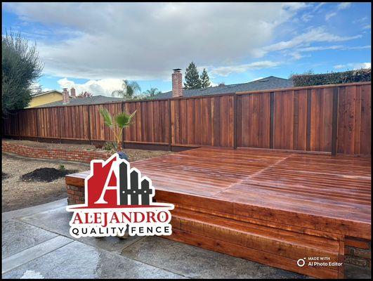 beautiful deck and back fence