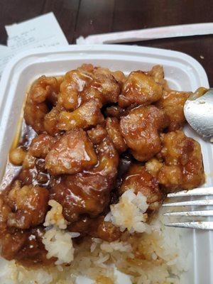 General tso chicken that taster old and disgusting