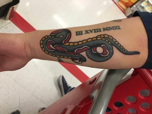 My snake tattoo from mike d!