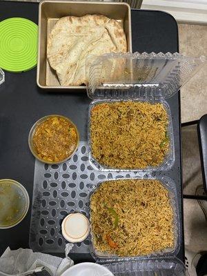 Lamb Biryani; Goat Biryani; Ghobi Ghosht; Cheese Naan