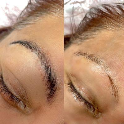 Brow lamination and tint