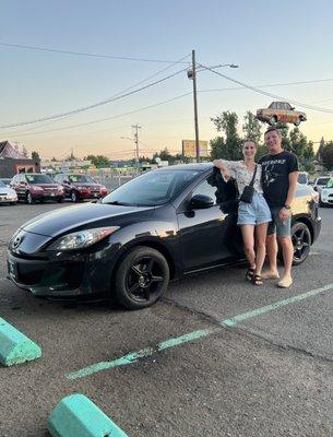 Me, my husband and our new car