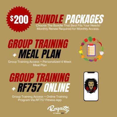 Bundle Packages for Fall Group Training