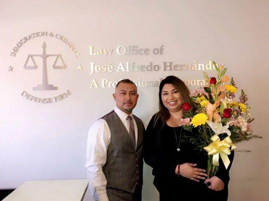 Congrats Zulma! celebrating 10 years with the Law office of Jose Alfredo Hernandez