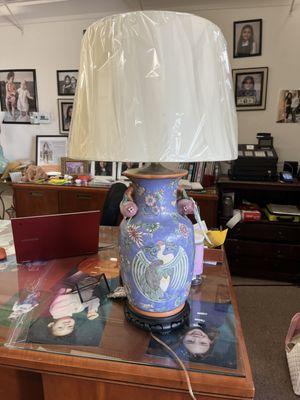 Vase turned into lamp