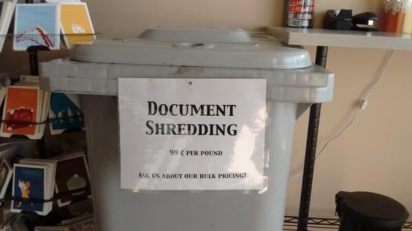 Get rid of those old documents in a safe and secure way!!