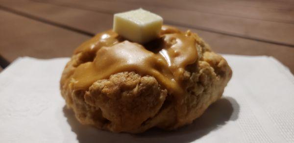 Salted caramel scone