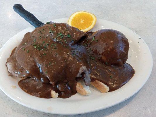 Open Faced Roast Beef Sandwich