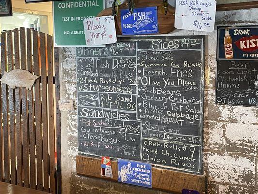 Menu board