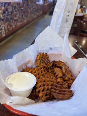 Small Sweet Potato Waffles with marshmallow creme