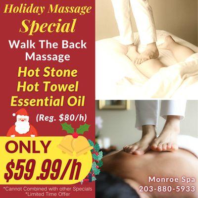 Walk the Back Massage ONLY $59.99/h