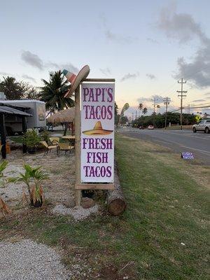 Made some signs!!! Check out this new taco spot in Kahuku!!!! Mean burritos and tacos!!!