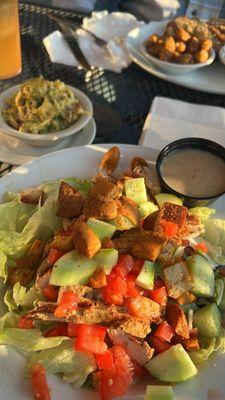 Grilled Chicken Salad, Broccoli/Cauliflower Casserole