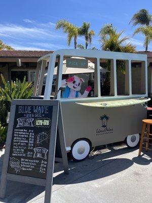 Street Taco Cart poolside off the restaurant terrace.