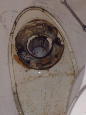 Wax ring faulty making the toilet leak at the floor