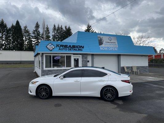 Ultimate Detail and window tint on Lexus ES 350