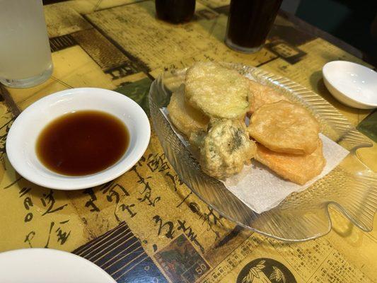 Vegetable tempura appetizer