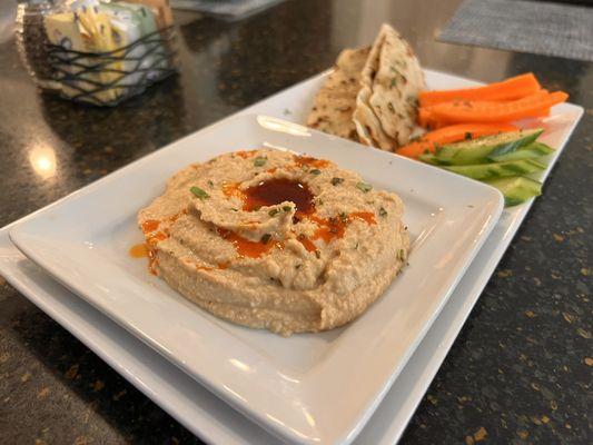 Appetizer Special: House Made Hummus with fresh veggies & Home made Pita