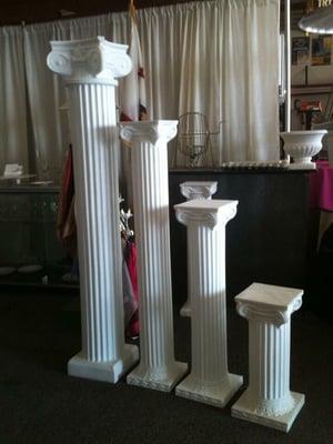 Columns in 4 sizes 6', 4'8", 3' and 2'