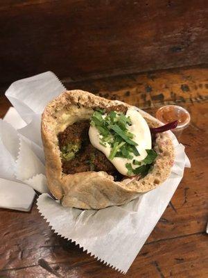 Fresh delicious falafel sandwich