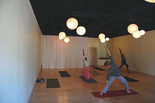 inside the studio, our first practice class at the studio!