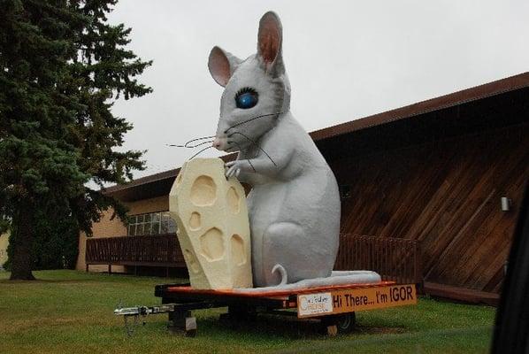 Igor, the mascot of Fennimore Cheese