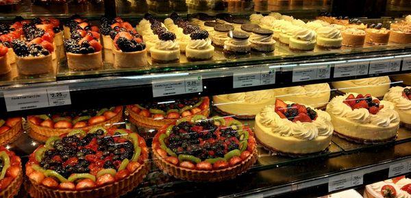 Desserts by the coffee bar .cheesecakes