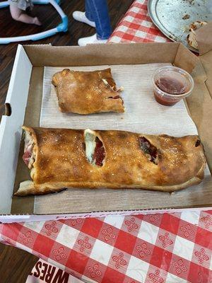 I could not Finish the Stromboli, so I got a Box!