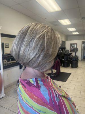 great hair style for someone 64! Zoe and her team do excellent work.Highly recommend !