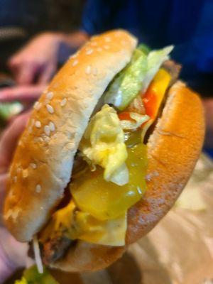 Whopper with cheese - this was a tasty burger!