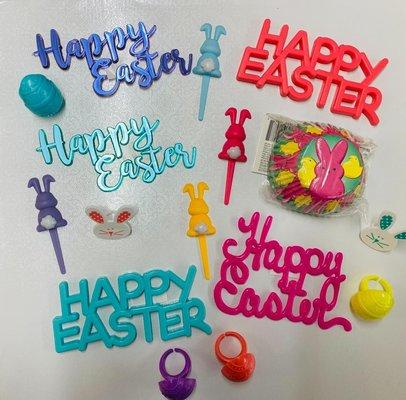 Easter cake toppers and picks.