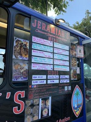 Menu. Lunch wagon was at the parking lot where the Kapolei Kmart used to be.