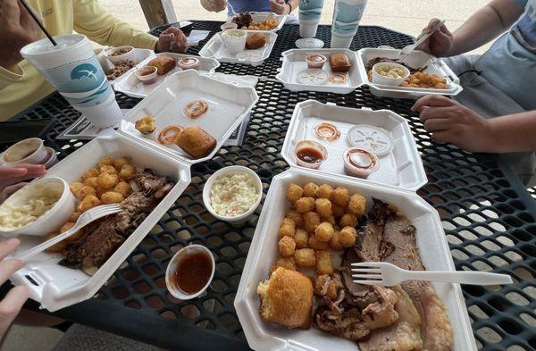 Brisket plates. Too good to take photos first.