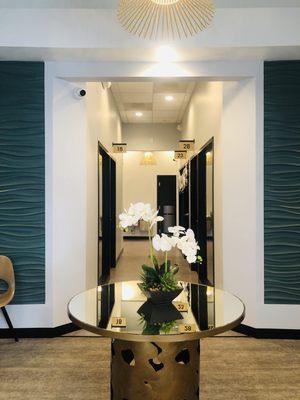 Front Entry into Vibe Salon Suites, My Wax Room is the second door on your right. Suite 23!