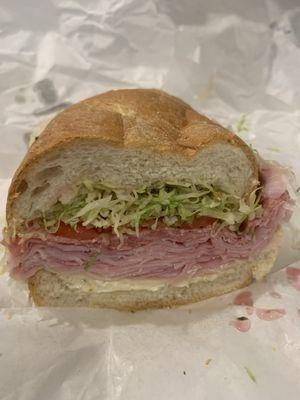 Ham, salami and provolone sub