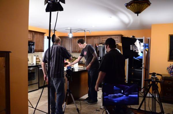 The Denver Unique shooting a commercial for Stacy's Pita Chips