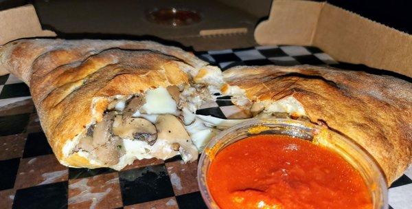 Philly Calzone w/ side of marinara