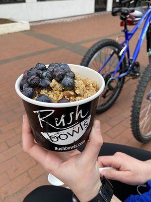 Beach Bowl topped with blueberries