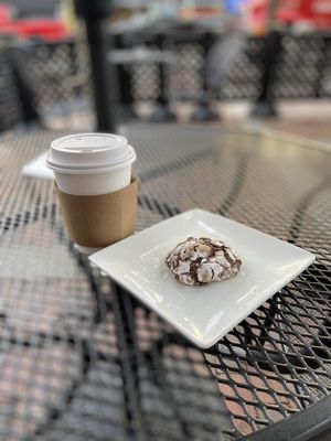 Freshly Brewed Coffee and a cookie