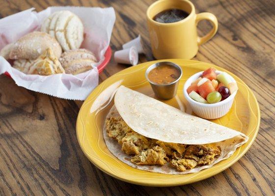 Large Chorizo & Egg Breakfast Taco