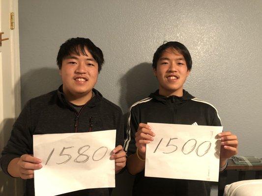 My twins' SAT scores