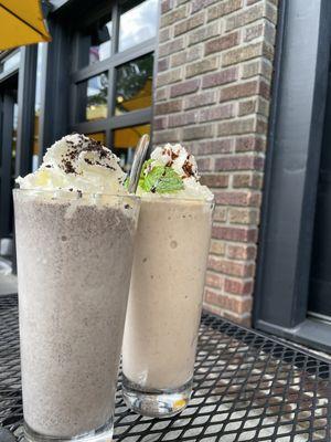 Oreo Milkshake & Mint Chocolate Chip Milkshake