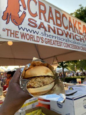 Crab cake sandwich from Sheri's