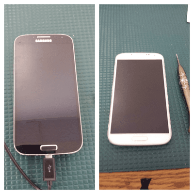 Galaxy S4 glass repair only with uv glue applied. Good as new