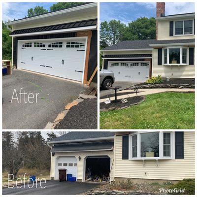 These are Before and After pictures of Gallery garage doors.