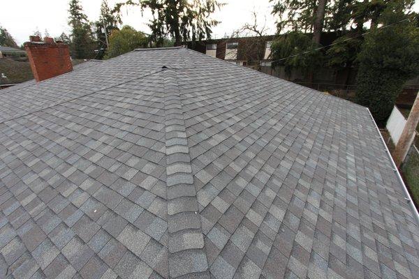 Composition reroof with CertainTeed Landmark shingles.