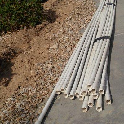 Installation of a PVC drip system